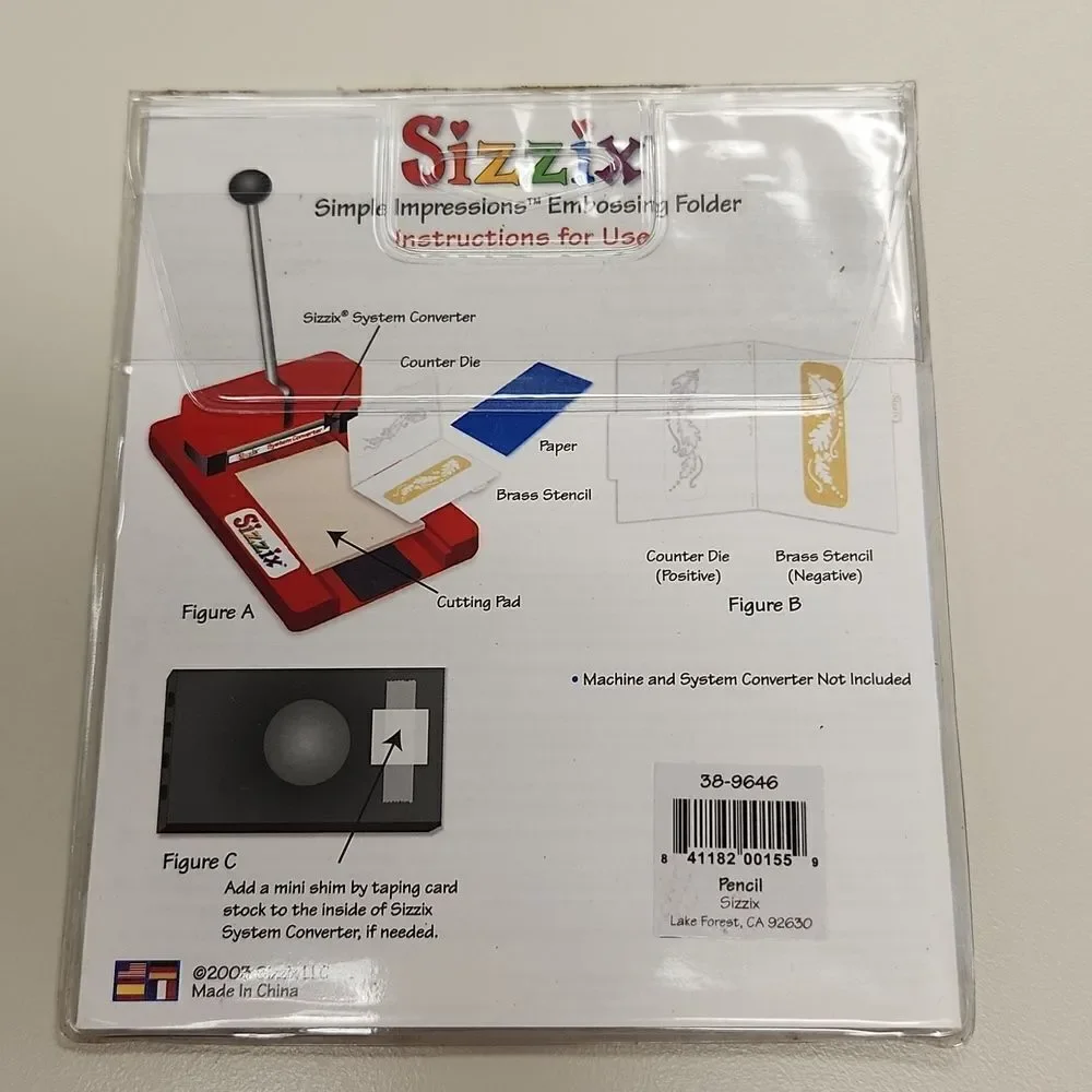 Sizzix Embossing Folder Pencil 38-9646 - Picture 3 of 3